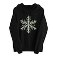thumbnail image 3 of Christmas Sweatshirts for Women 2025 Women'S Hooded Hoody Long Sleeve Drawstring Print Oversized Fall Pocket Tops Women Hoodies Black L, 3 of 5