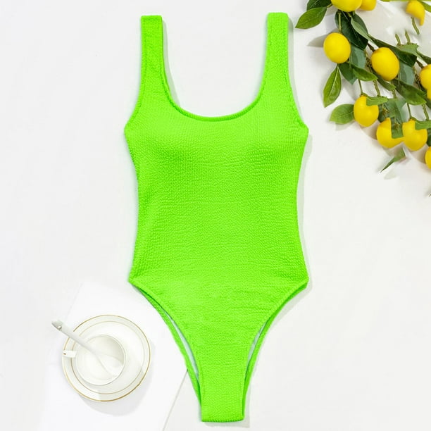 Traje de baño Sexy para mujer Macarena sin espalda cuello alto