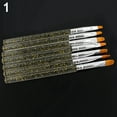 thumbnail image 4 of Limei 7Pcs Nail Art Liner Brushes, Nail Art Brushes Set Acrylic UV Gel Glitter Drawing Painting Brushes Nylon Hair Carving Flower Pens Nails Tools (Golden), 4 of 7
