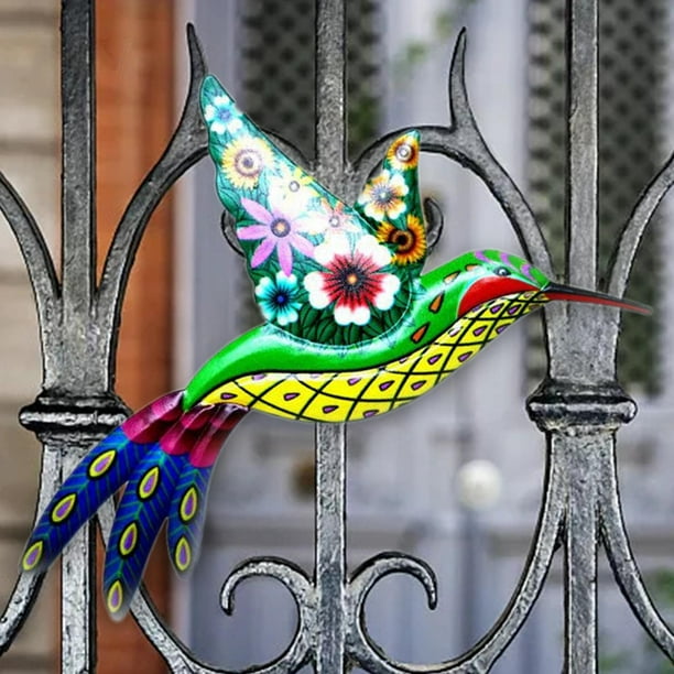 1 Pièce Colibri Décoratif En Métal À Suspendre Mur Artisanat