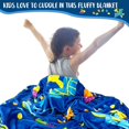 thumbnail image 4 of Dinosaur Blanket for Boys, Cute Kids Dinosaur Throw Blanket for Boys Girls, Fluffy Cozy Dinosaur Fleece Blanket with Vibrant Colors,Soft Plush Dino Blanket for Couch Bed Boy's Room Decor 50X60, 4 of 6