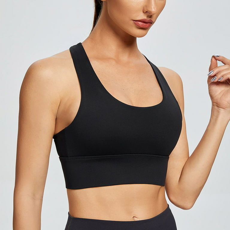 Sexy Adjustable Cross Back Wire-Free Tube Top Sports Bra for Women