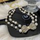 thumbnail image 2 of Pearl And Diamond Necklace Elegant Temperament Necklace Women, 2 of 5