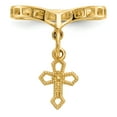 thumbnail image 5 of Real 14kt Yellow Gold Polished Cross Dangle Charm Pendant Ring Size: 6; for Adults and Teens; for Women and Men, 5 of 5