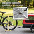 thumbnail image 5 of PawHut Dog Bike Trailer, Dog Cart Bicycle Carrier for S & M Dogs, Universal Bicycle Coupler, Flip-Down Ramp Tailgate, Support Up to 44 lbs, Red, 5 of 9
