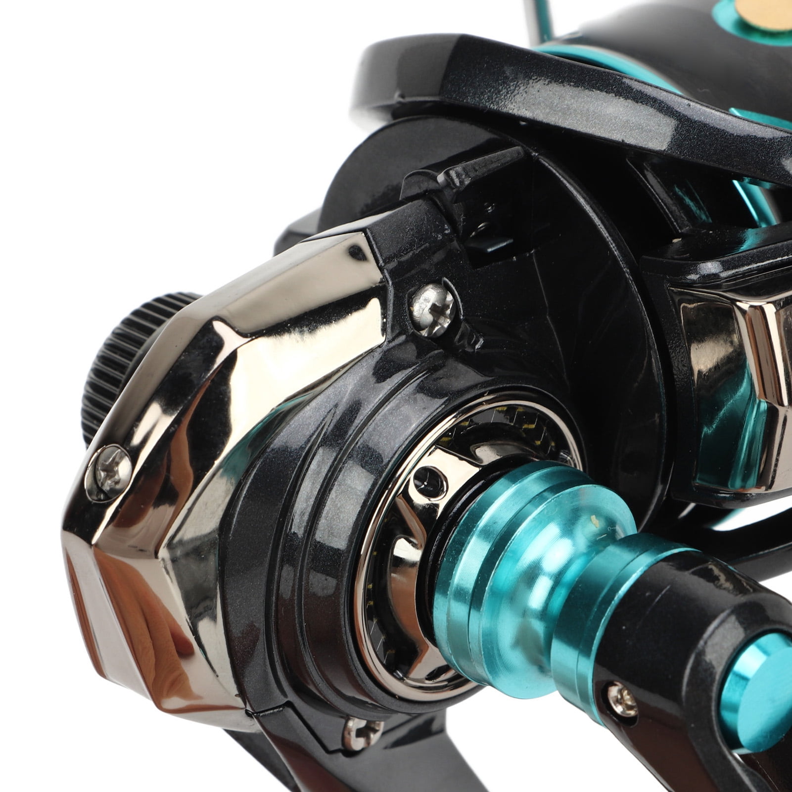 NFTIGB Fishing Reels All Metal Lightweight Compact Shallow Cup Diagonal Mouth Spinning Reels for Saltwater Freshwater DH1500 Single Arm (5.11 in / 13 cm)