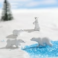 thumbnail image 2 of HOMOBABE Resin Miniature Bear Figurines White 6 Pieces 2.1 Inch Cute Home Decor for Kids Room and Office, 2 of 8