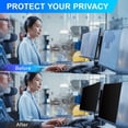 thumbnail image 2 of GUDTEKE 2Pack Magnetic 24 Inch Privacy Screen for Computer Monitor 16:9 Aspect Ratio, Hanging Removable Anti-Blue/Glare Protector Film, Anti Spy Desk, 2 of 7
