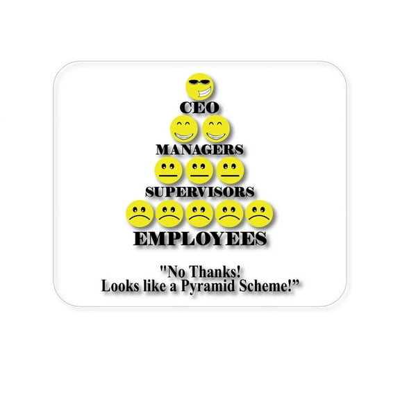 DistinctInk Mouse Pad - 1/4" Foam Rubber - No Thanks Looks Like a Pyramid Scheme