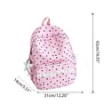 thumbnail image 2 of Women's Polka Dot Backpack, Cute Blue Lace Bow School Bag, Lightweight Nylon Laptop Bookbag Fits 15.6 Inch, Water Resistant Large Capacity Daypack for College Travel, 2 of 4