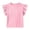 Pink, variant on Toddler Girls Summer Ribbed Tops Ruffle Sleeve Casual Going Out Tee Shirts Cooling Crewneck Pullover Tshirt 2 Years, Purple