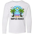 thumbnail image 3 of Inktastic Summer Vacation in Naples Beach Long Sleeve Youth T-Shirt, 3 of 5