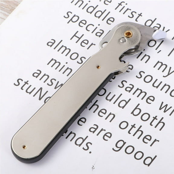 HEMOTON Stainless Steel Can Opener with Comfort Grip Suitable for Home Kitchen Camping Travel Portable Size