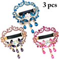 thumbnail image 2 of Automatic Hair Clip Butterfly: 3PCS Rhinestone French Barrette Hair Accessory, 2 of 10