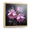 thumbnail image 2 of Designart "Hardy Fuchsia Plants in Purple Garden II" Floral Framed Wall Art - Pink Fuschia Hallway Framed Wall Art Decor, 2 of 6