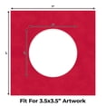 thumbnail image 2 of Cherry Red Suede Picture Frame Mat for 7x7 Frames - Circle Opening for 4x4 Photos - 50 Mats, 2 of 7