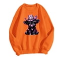 thumbnail image 5 of TINZ Chandail à Motif pour Femmes, Chandails en Molleton Oversize, Col Rond, Manches Longues, Chandail à Fermeture Éclair Complète, Veste à Capuche Française, Chandail Coloré pour Femmes, 5 of 5