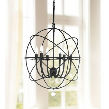 Safavieh Evie 22 In. Dia. Adjustable Chandelier, Black