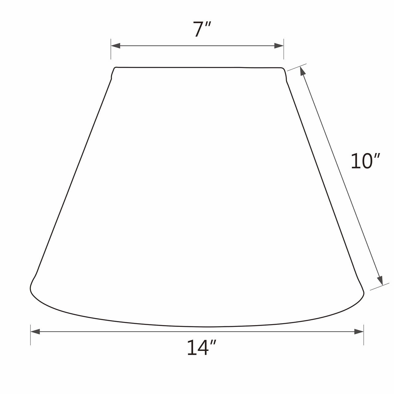 Aspen Creative 32367 Transitional Hardback Empire Shaped Spider Construction Lamp Shade in Light Grey, 14" wide (7" x 14" x 10")