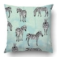 thumbnail image 1 of BSDHOME Set Of Zebra Blue Palm Pattern Pillowcase Pillow Cushion Cover 20x20 inch, 1 of 1