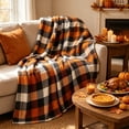 thumbnail image 6 of MORESEC Thanksgiving Fall Flannel Throw Blanket Ultra Soft Cozy Plaid for Sofa Bed Couch Living Room Home Autumn Decor Gift Durable Machine Washable 39.37x59.06in, 6 of 6