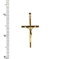 thumbnail image 2 of 18K Solid Yellow Gold Half Tube Crucifix Pendant 1.69 inch, 2 of 3