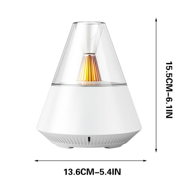 Humidifiers For Home Conical Aromatherapy Diffuser Small Quiet Ultrasonic Humidifier With Essential Oil Tray 300 mL Capacity