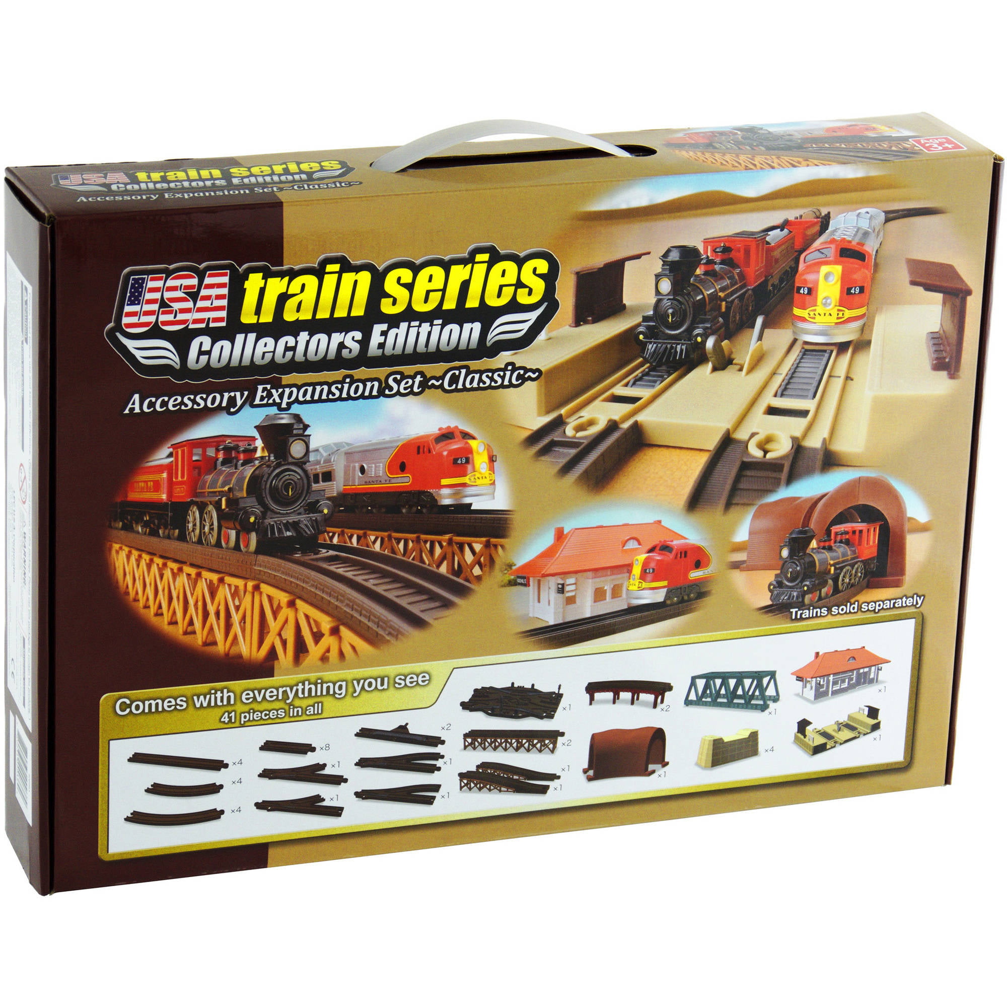 Train Track Grey 16 2 Lines Crossing Pt Track No Train Series Battery Operated Train Accessory 4Piece LEC U.S.A 