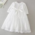 thumbnail image 2 of Baby Girls Long Sleeve Baptism Dress Christening Gown 3M, 2 of 4