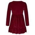 thumbnail image 4 of QIPOPIQ Robe à Manches Longues pour Femme à Col en V Robe Décontractée Robe à Col en V à Manches Longues Robe Longue à Taille Liquidation, 4 of 8