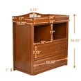 thumbnail image 2 of AFG Baby Furniture Leila 2-Drawer Changing Table, Pecan, 2 of 5