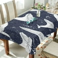 thumbnail image 4 of GZHJMY Cute Whale Square Tablecloth, Waterproof Stain Wrinkle Resistant Washable Polyester Table Cover for Picnic Dinner Holiday Kitchen Party Decor, 54 x 54 in Home Decor, 4 of 7