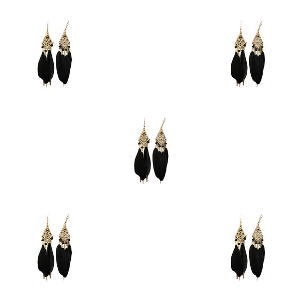 Sonducket Pendientes creativos con cuentas Pendientes colgantes de gota larga para joyería de mujer negro Type2 NO2