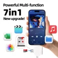 thumbnail image 2 of Hoibon SD/Micro SD Card Reader for iPhone/ipad/Android/Mac/Computer/Camera,Portable Memory Card Reader 4 in 1 Micro SD Card Adapter&Trail Camera Viewer Compatible for TF and SD Card - White - 1Pcs, 2 of 8