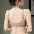 thumbnail image 5 of SMihono Lace Mastectomy Bra Pocketed Bra for Breast Forms Push-up Armpit Oversized Control Wireless Bra Sports Bra Khaki 38, 5 of 7