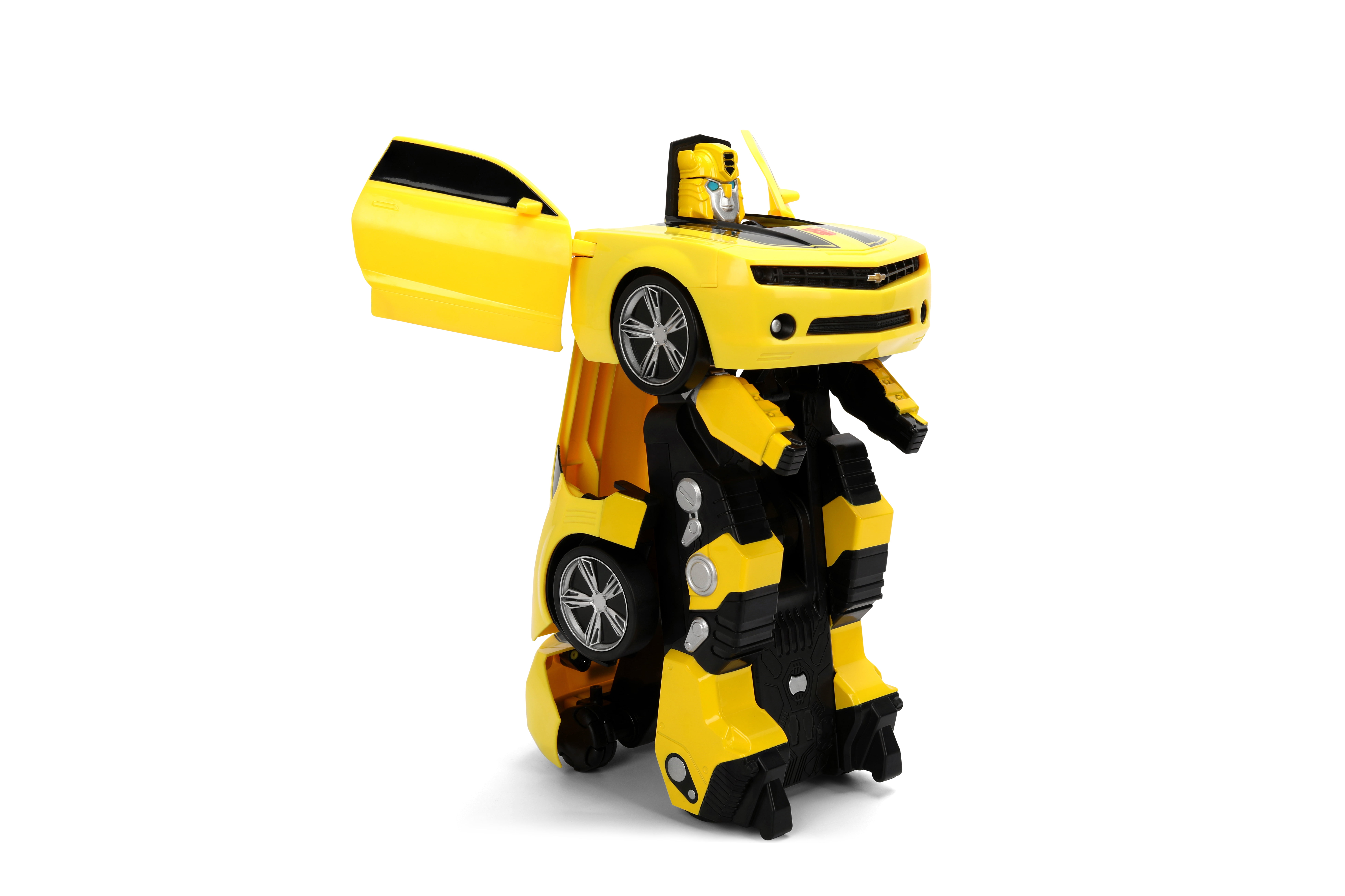 Transformers Bumblebee Converting RC by Jada Toys – Auto Transformation Robot with Electronic Sounds, 11", Radio Control Cars