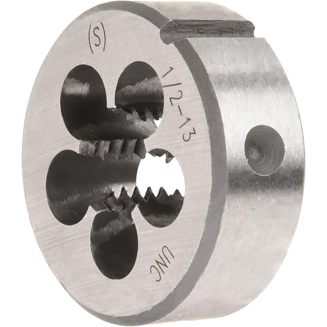 HUGFEGWE 1/2-13 Round Die, Machine Thread Right Hand Threading Die, Alloy Tool Steel 1pcs CJB91-23381