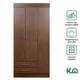 thumbnail image 2 of Ropero Closet Armario Mueble Moderno KingsHouse Placard New Roma 3 Puertas 2 Cajones Color Cafe, 2 of 7