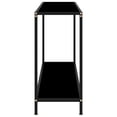 thumbnail image 2 of vidaXL Console Table Black 140x35x75 cm Tempered Glass, 2 of 4