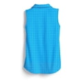 thumbnail image 2 of SCALES Sea Stripes Sleeveless Womens Polo Powder Blue, Large, 2 of 4