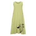 thumbnail image 5 of TIMIFIS Robes pour Femmes Décontractées Amples à Col Rond Sans Manches Robes d'Été Couleur Unie Coton Lin Robe Débardeur Confortable avec Poches, 5 of 5