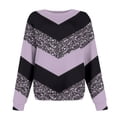 thumbnail image 3 of kytmyeq Women's Sweatshirts Prints Trendy Crewneck Long Sleeve Shirts Color Block Pullover Tops Comfy, 3 of 6