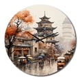 thumbnail image 2 of Designart "Silk Road China Art painting III" Cityscapes Oversized Wall Clock, 2 of 5