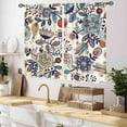 thumbnail image 2 of Boho Floral Curtains, Vintage Paisley Floral Mandala Indian Bohemian Retro Flower Print Blackout Window Curtains for Living Room Bedroom Kitchen Bathroom 2 Panels, 55x39 Inch, 2 of 4