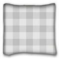 thumbnail image 1 of RYLABLUE Popular Presents Light Gray And White Pillow Gingham Checkered Plaid Pattern Pillow Case Cover Square Sofa Size 20x20 Inches Two Side, 1 of 1