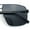 All Black, variant on Mens Thin Metal Rim Spring Hinge Air Force Rectangle Officer Gentleman Sunglasses [All Black]