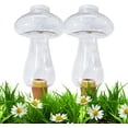 thumbnail image 1 of Piezas Botella de Riego Cono 300ML, Bola de Arcilla para Plantas de Interior, Sistemas de Riego Automático para Macetas, Dispensador de Agua Plantas Riego Bolas Transparentes de Vacaciones (Seta), 1 of 5