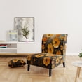 thumbnail image 2 of Designart "A Melody of Gold The Marigold s Beauty III" Gold Floral Upholstered Accent Chair - Traditional Arm Chair For Bedroom, 2 of 5