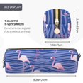 thumbnail image 3 of Disketp Flamingo Estuche de Lápices de Cuero con Cierre, Estuche Compacto para Papelería, Bolígrafos y Accesorios Pequeños, 3 of 7
