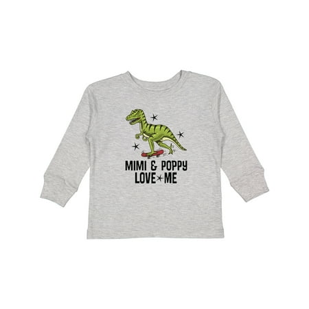 

Inktastic Mimi and Poppy Love Me Grandson Gift Toddler Boy Girl Long Sleeve T-Shirt